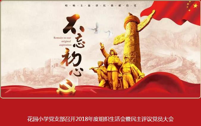 花园小学党支部召开2018年度组织生活会暨民主评议党员大会
