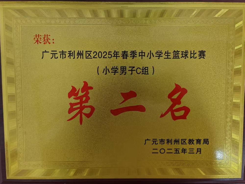 2025年春季中小学生篮球比赛  小学男子C组    第二名