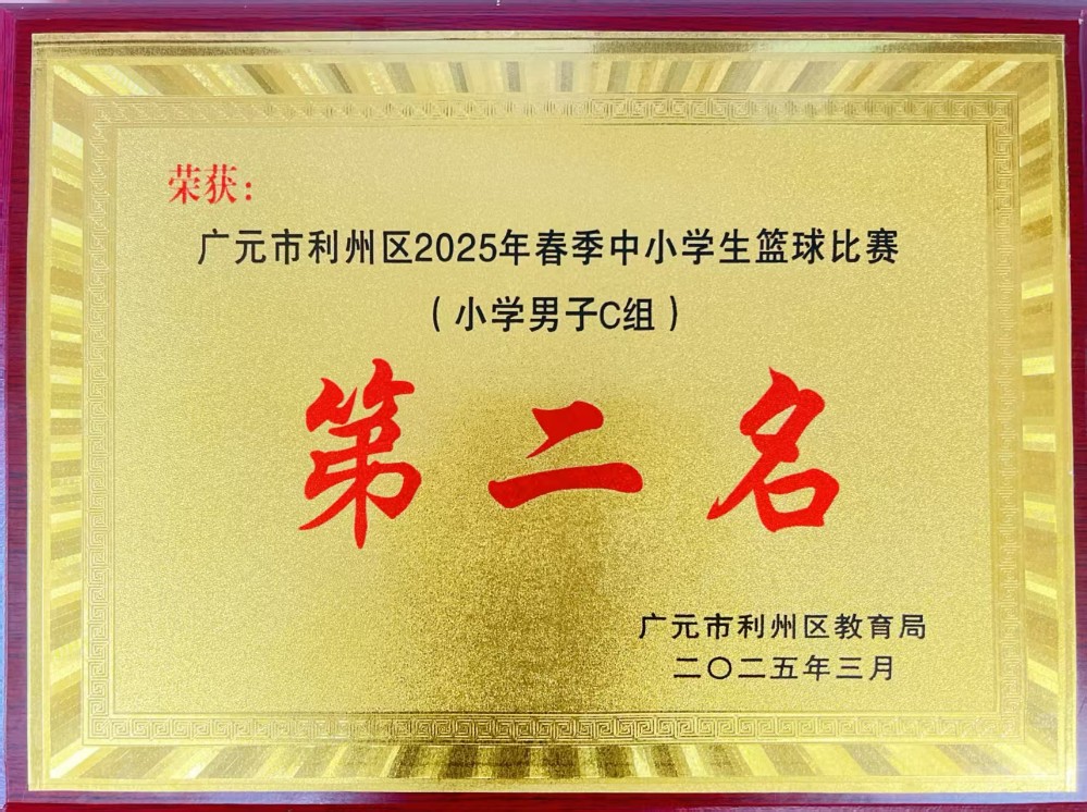 2025年春季中小学生篮球比赛  小学男子C组   第二名